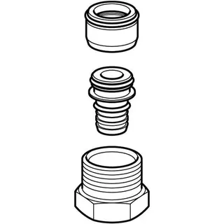 Geberit FlowFit Anschlussverschraubung mit AG Ms d16-G1/2 – Bild 3
