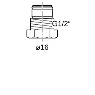 Geberit FlowFit Anschlussverschraubung mit AG Ms d16-G1/2 – Bild 4
