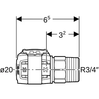 Geberit FlowFit Anschluss gerade, mit AG SiBr d20-R3/4 – Bild 4