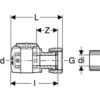 Geberit FlowFit Anschluss gerade, mit ÜM FwF SiBr d16-G1/2 – Bild 4