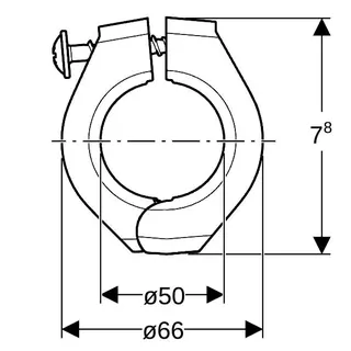 Geberit FlowFit Fixpunktbefestigung PA 6, d50 – Bild 4