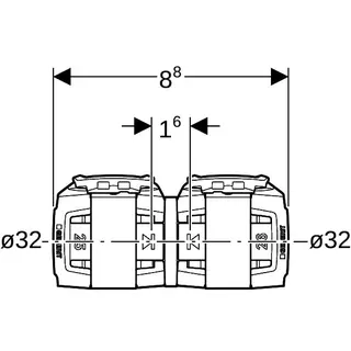 Geberit FlowFit Übergang auf Mepla SiBr d32-d32 – Bild 4