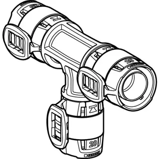 Geberit FlowFit T-Stück reduziert PPSU d75-63-75 – Bild 3