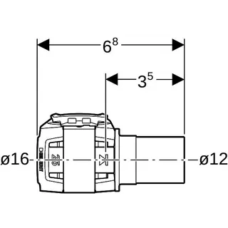 Geberit FlowFit Übergang auf Mapress m. Einschubende Rg+ d16-d12 – Bild 4