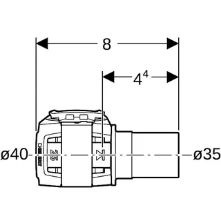 Geberit FlowFit Übergang auf Mapress m. Einschubende Rg+ d40-d35 – Bild 4