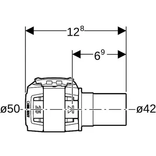 Geberit FlowFit Übergang auf Mapress m. Einschubende Rg+ d50-d42 – Bild 4