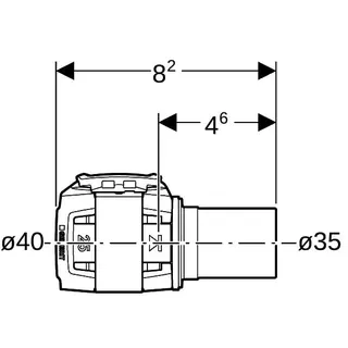 Geberit FlowFit Übergang auf Mapress m. Einschubende edst. d40-d35 – Bild 4