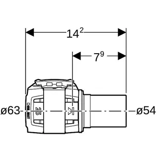 Geberit FlowFit Übergang auf Mapress m. Einschubende edst. d63-d54 – Bild 4