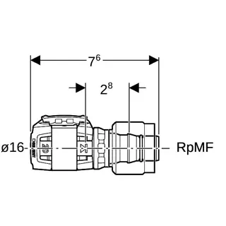Geberit FlowFit Übergang mit MasterFix PPSU d16-MF20 – Bild 4