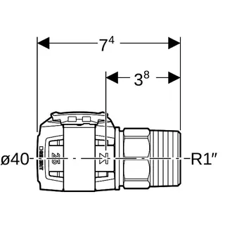Geberit FlowFit Übergang mit Aussengewinde SiBr d40-R1 – Bild 4