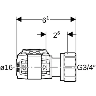 Geberit FlowFit Verteilerabgang für Eurokonus SiBr d16-EuG3/4 – Bild 4