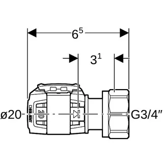 Geberit FlowFit Verteilerabgang für Eurokonus SiBr d20-EuG3/4 – Bild 4