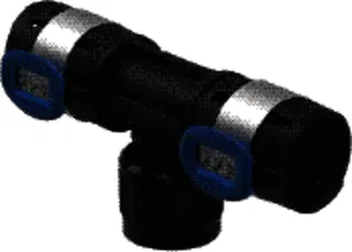 GE FlowFit Übergangs-T-Stück mit MasterFix PPSU d16-MF20-d16
