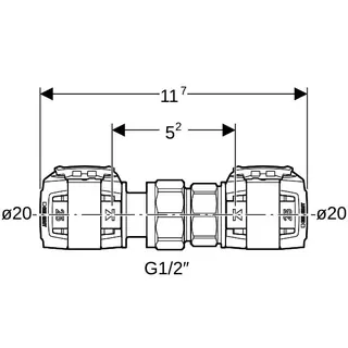 Geberit FlowFit Verschraubung SiBr, d20 – Bild 4
