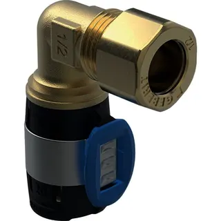 Geberit FlowFit Übergangswinkel 90Gr mit Klemmringverschr. Rg+/Cu d16-d12 – Bild 2