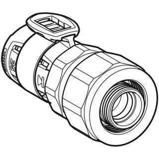 Geberit FlowFit Übergang mit Verschraubung auf PEX-Rohre SiBr d20-16/20 – Bild 3