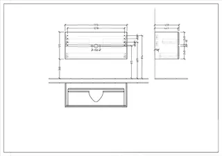 ARTO-Möbelset 03 A18 Wascht. 1200mm 1HL Waschtisch-Unterschrank 2 Auszüge VT=Grey – Bild 2