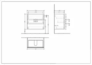ARTO-Möbelset 05 A18 Waschtisch 800mm Waschtisch-Unterschrank 3 Auszüge VD Sand Grey – Bild 2