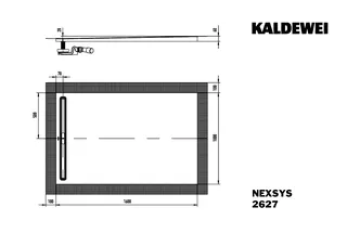 Kaldewei Duschwanne NEXSYS Mod.2627,1000x1600mm,cool grey 80 – Bild 3