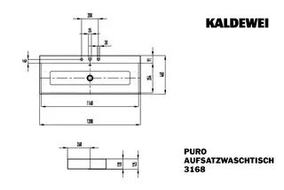 Kaldewei WB PURO Mod.3168,1200x460mm,alpwe, PEFF,AD,mÜL,alpwe – Bild 2