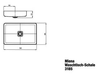 Kaldewei WB MIENA WASCHTISCH-SCHALE Mod.3185, 580x380mm,pergamon,Perl-Effekt,oÜL – Bild 4