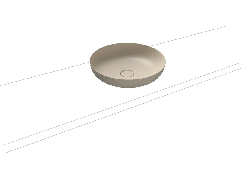 Kaldewei WB MIENA WASCHTISCH-SCHALE Mod.3180,d :450mm,warm beige 20,Perl-Effekt,oÜL