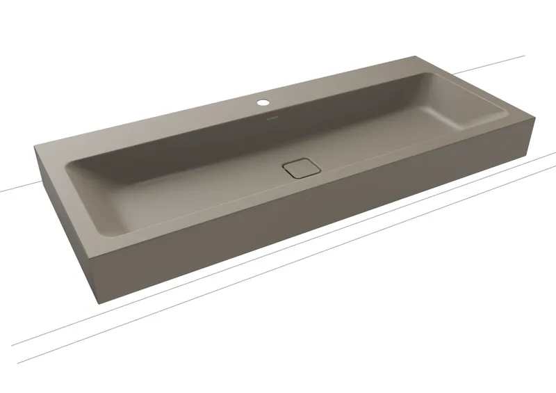 Kaldewei WB CONO WANDWASCHTISCH Mod.3091,1200x 500mm,warm grey 60,PEFF,AD,m. 1HL,oÜL