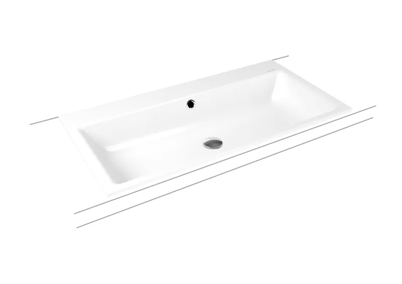 Kaldewei WB PURO EINBAUWASCHTISCH Mod.3151,600 x460mm,wg10,PEFF,AD,m. 1HL,mÜL,chr