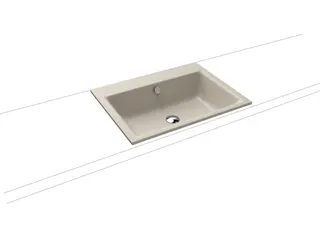 Kaldewei WB PURO EINBAUWASCHTISCH Mod.3151,600 x460mm,wg10,PEFF,AD,m. 1HL,mÜL,chr – Bild 2
