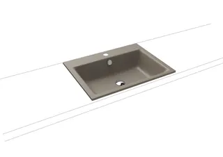 Kaldewei WB PURO EINBAUWASCHTISCH Mod.3151,600 x460mm,wg60,PEFF,AD,m. 1HL,mÜL,chr – Bild 2