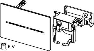 TECEsolid WC-Elektronik, 6 V-Batterie, schwarz matt – Bild 4