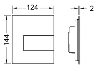 TECEsquare Urinal-Betätigungsplatte m. Kart. Metall, weiß matt – Bild 4