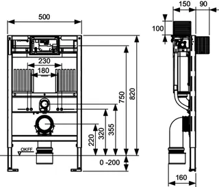 TECEprofil WC-Modul mit Uni-Spülkasten, Bauhöhe 820 mm – Bild 5