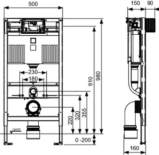 TECEprofil WC-Modul mit Uni-Spülkasten, Bauhöhe 980 mm – Bild 4