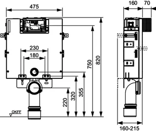 TECEbox WC-Modul mit Uni-Spülkasten und Fliesenträger-Front, Bauhöhe 820 mm – Bild 5