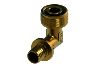 TECEflex Schnelladapter Winkel 90 Grad, Dim. 16 x 1/2", Siliziumbronze – Bild 2