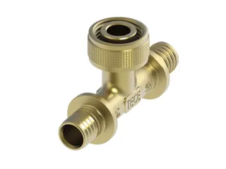 TECEflex Schnelladapter, T-Stück, Abgang, Si-Bronze 16 x 1/2" x 16 – Bild 2