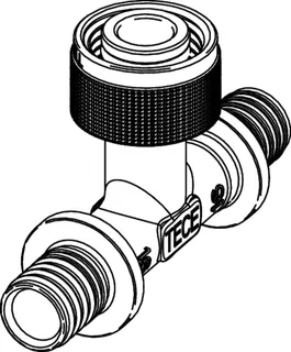 TECEflex Schnelladapter, T-Stück, Abgang, Si-Bronze 16 x 1/2" x 16 – Bild 3