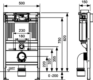 TECEbase WC-Set mit Uni-Spülkasten inkl. TECEambia Bet.-Platte weiß,BH820mm – Bild 5