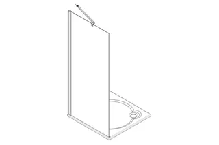 Roth Glasdusche Limaya SW1S Seitenwand schließseitig SM ESG klar ETC glanz – Bild 3