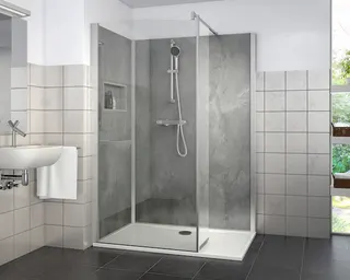 Roth Komplettdusche Vinata Style Beton Anthrazit links 1360x877 anthrazit – Bild 2