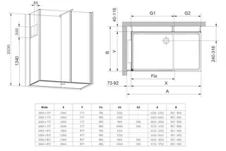 Roth Komplettdusche Vinata Style Beton Anthrazit links 1660x877 anthrazit – Bild 3