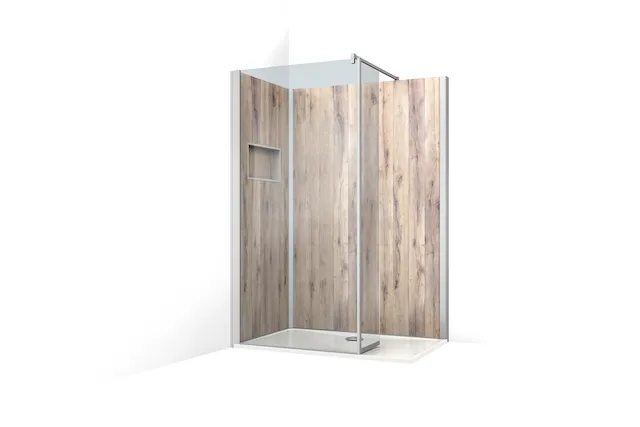 Roth Komplettdusche Vinata Style Holz Eiche links 1360x777 weiß