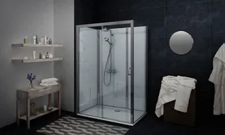Roth Komplettdusche Vinata Spirit Eck Hoch anthrazit 1360x877 ESG klar – Bild 3