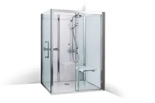 Roth Komplettdusche Vinata Comfort Eck Hoch weiß 1360x877 ESG klar