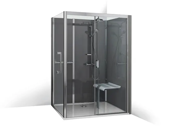 Roth Komplettdusche Vinata Comfort Eck Hoch anthrazit 1360x777 ESG klar