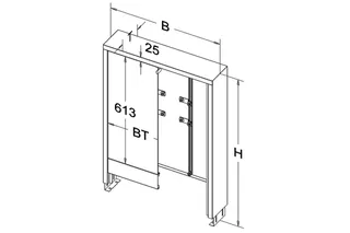 Roth Verteilerschrank Aufputz Gr.2 B:990mm/T:140mm/weiß/RAL 9016 – Bild 4