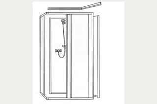 Roth Komplettdusche Exklusiv Oberteil Typ 154/845x845/Eckeinstieg rechts – Bild 3