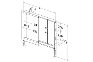 Roth Verteilerschrank Unterputz Gr.3 B:1150m/T:75-150mm/weiß/RAL 9016 – Bild 4