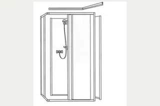 Roth Komplettdusche Exklusiv Oberteil Typ 155/845x845/Eckeinstieg links – Bild 3